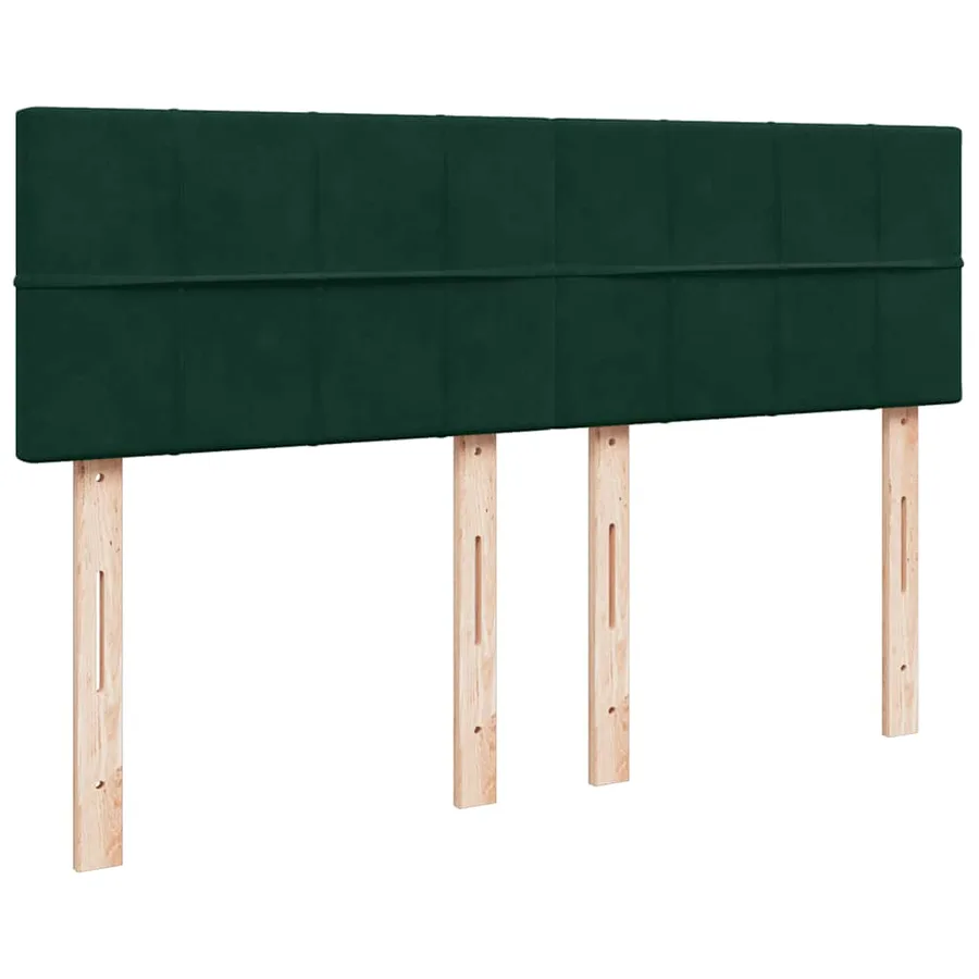 Sommier à lattes de lit et matelas Vert foncé 160x200cm Velours - 5