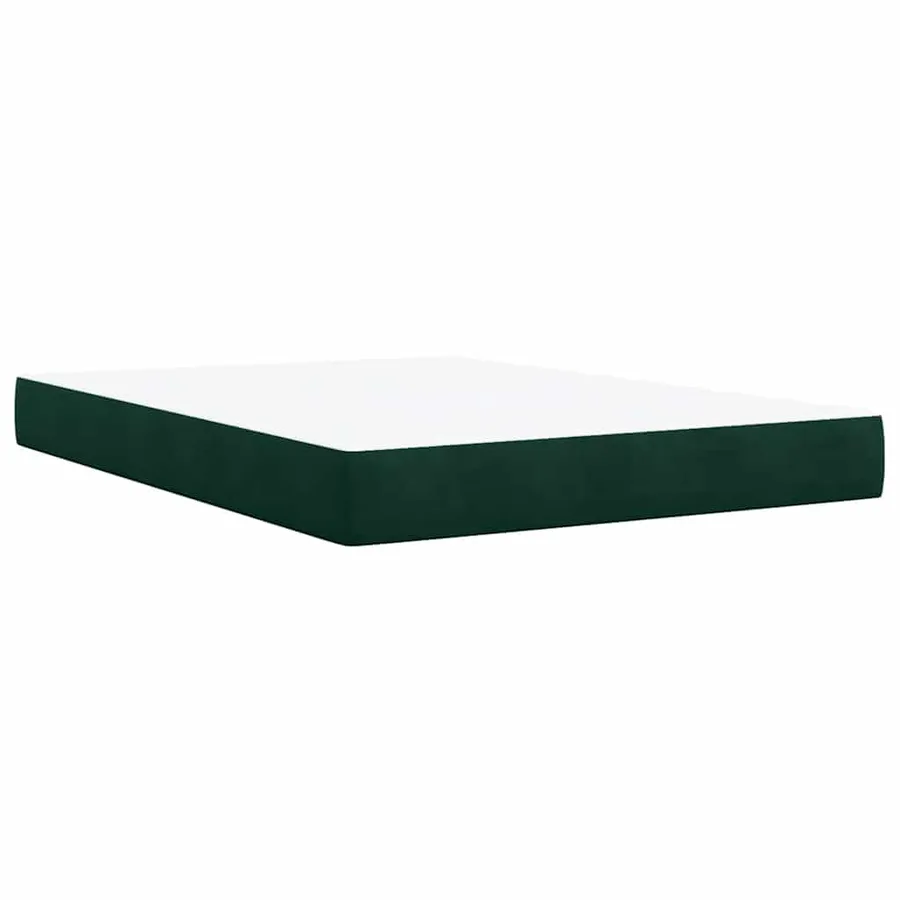 Sommier à lattes de lit et matelas Vert foncé 160x200cm Velours - 7