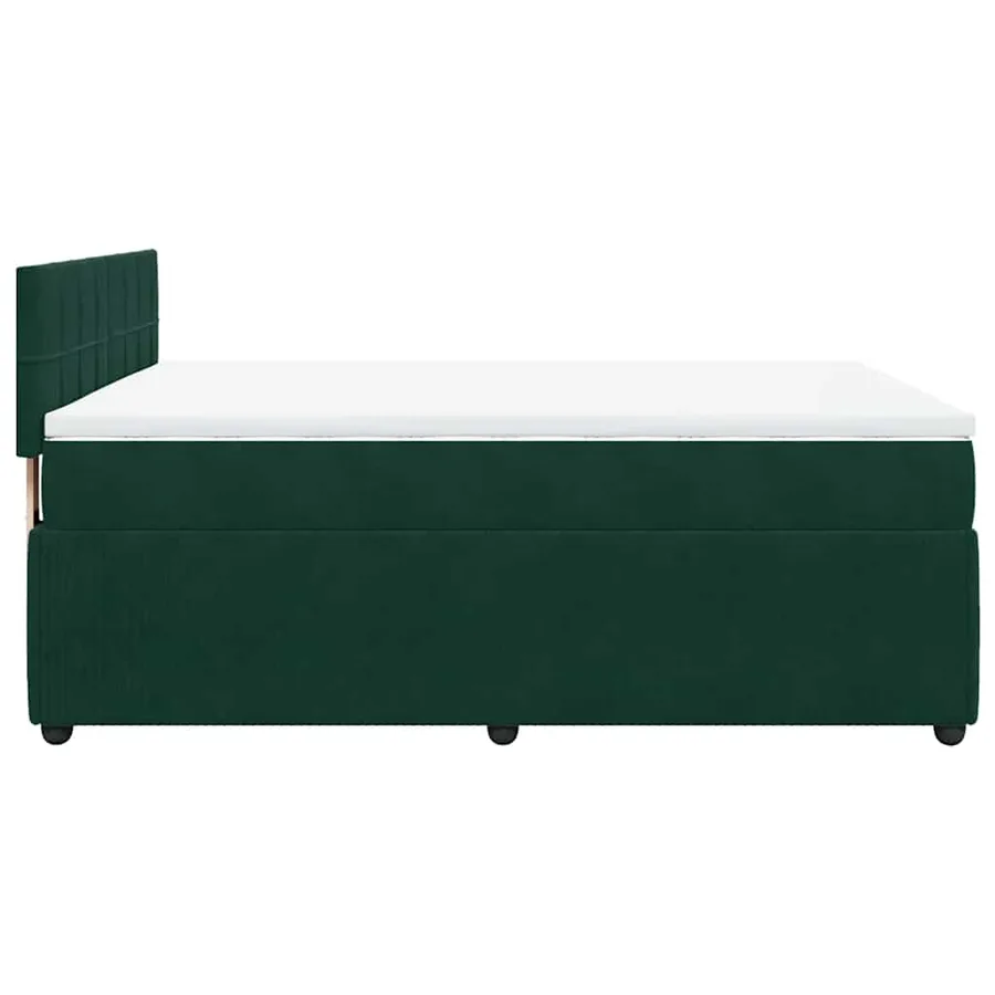 Sommier à lattes de lit et matelas Vert foncé 160x200cm Velours - 9