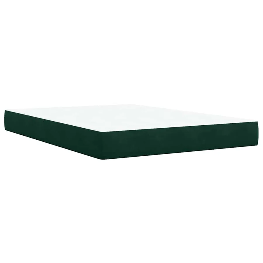 Sommier à lattes de lit et matelas Vert foncé 160x200cm Velours - 10