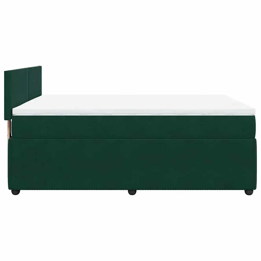 Sommier à lattes de lit et matelas Vert foncé 160x200cm Velours - 7