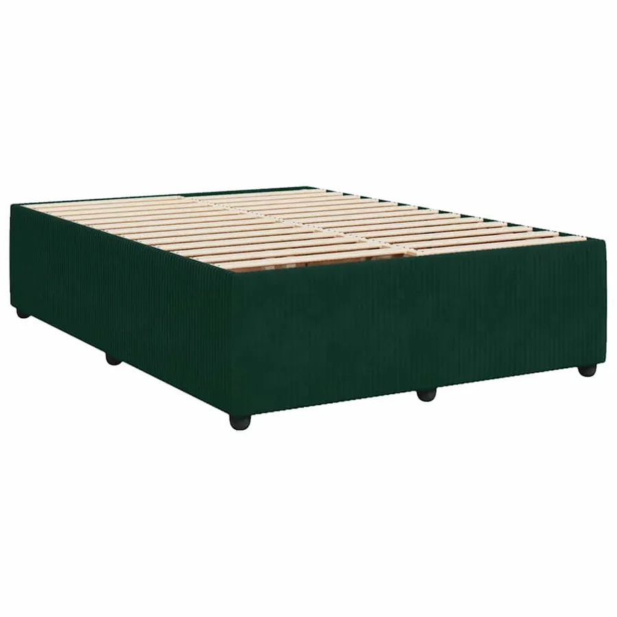 Sommier à lattes de lit et matelas Vert foncé 160x200cm Velours - 9