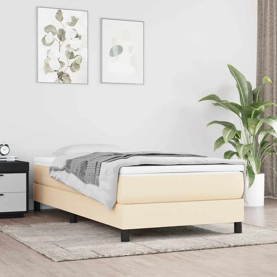 Matelas à ressorts ensachés pour enfants fermeté moyenne crème 80x160 cm tissu