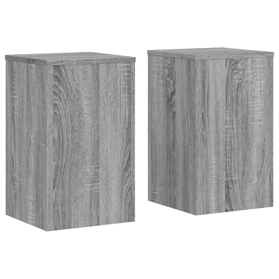Supports pour plantes 2 pcs gris sonoma bois d'ingénierie - 2