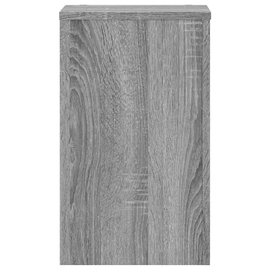 Supports pour plantes 2 pcs gris sonoma bois d'ingénierie - 4