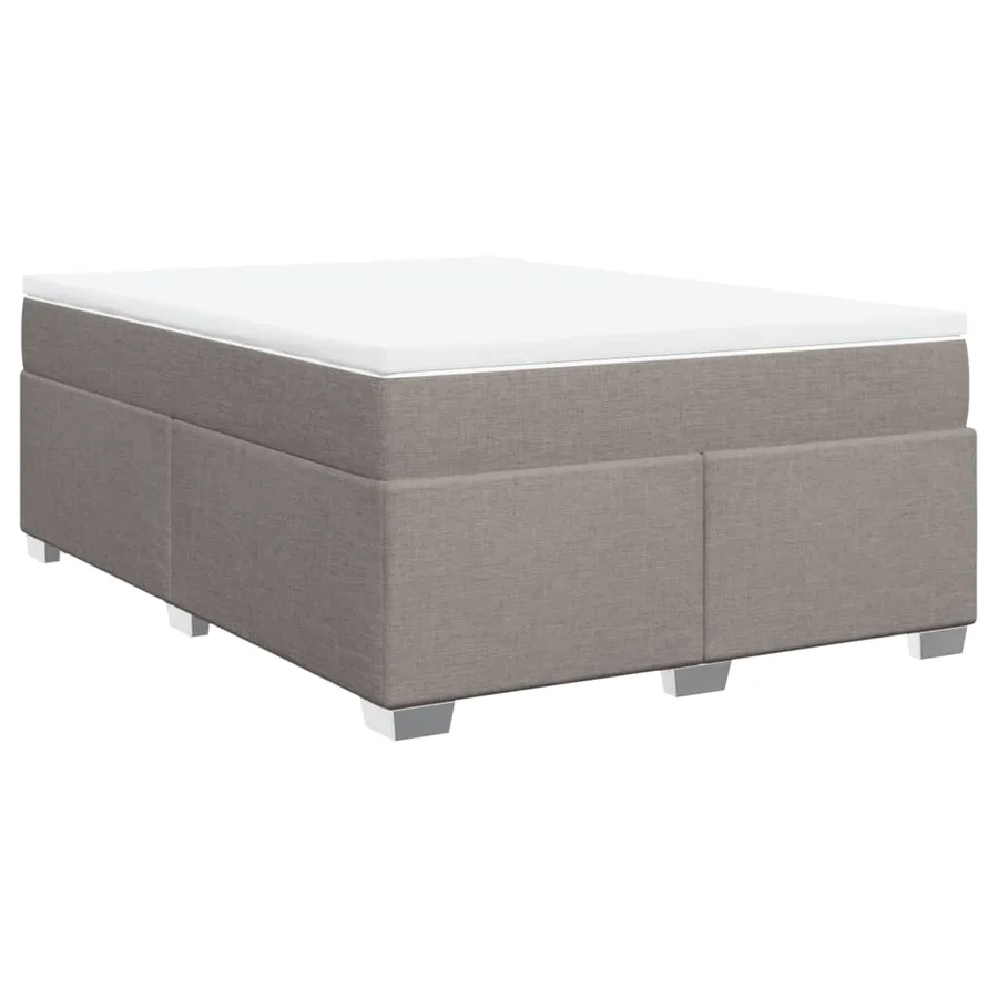 Sommier à lattes de lit avec matelas Taupe 160x200 cm Tissu - 2