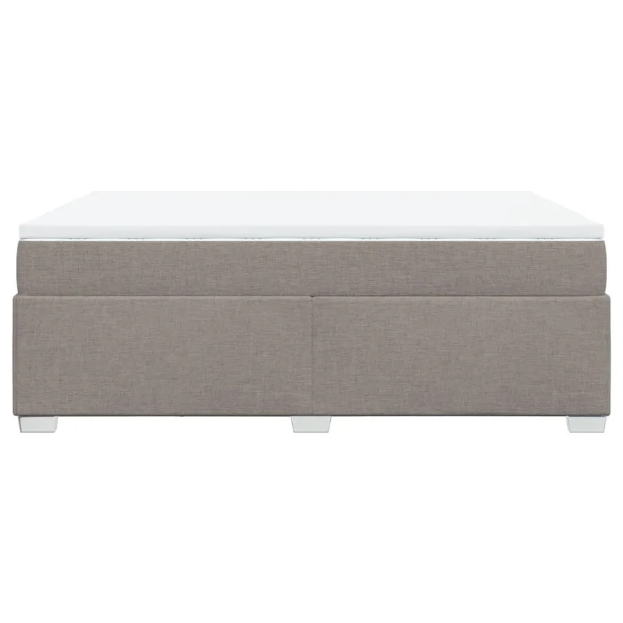 Sommier à lattes de lit avec matelas Taupe 160x200 cm Tissu - 8