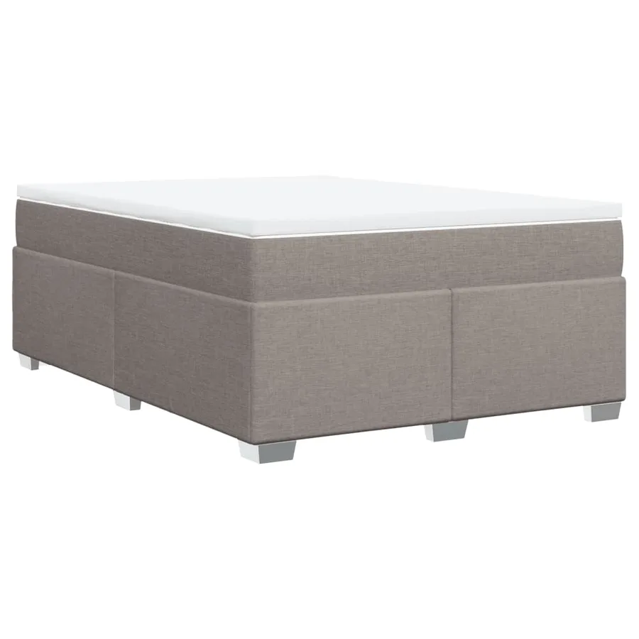 Sommier à lattes de lit avec matelas Taupe 160x200 cm Tissu - 9