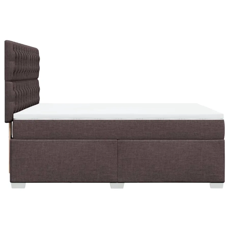 Sommier à lattes de lit avec matelas Marron foncé 160x200 cm - 9