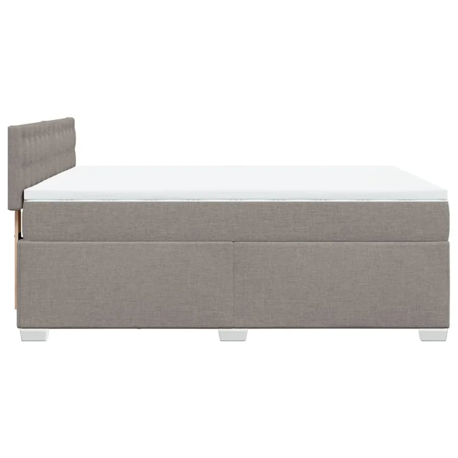 Sommier à lattes de lit avec matelas Taupe 160x200 cm Tissu - 9