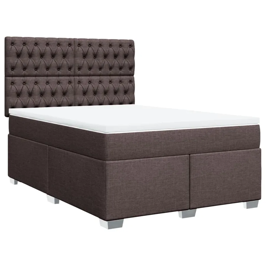 Sommier à lattes de lit avec matelas Marron foncé 160x200 cm - 3