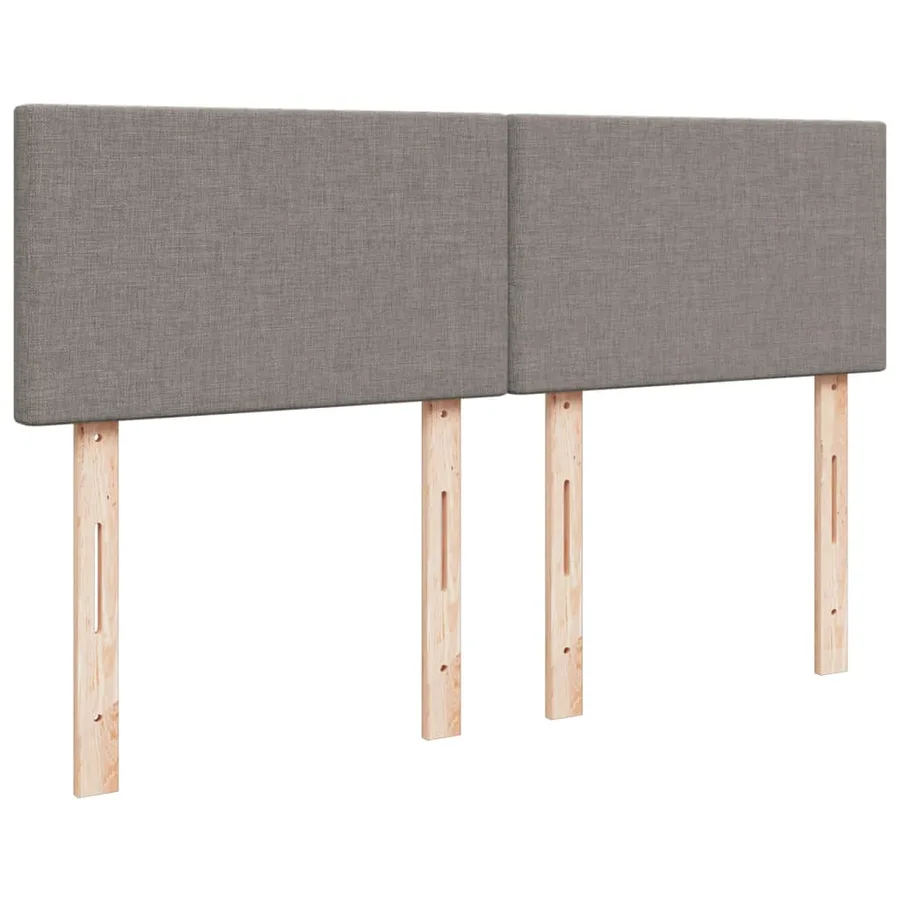 Sommier à lattes de lit avec matelas Taupe 160x200 cm Tissu - 7