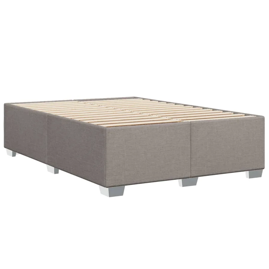 Sommier à lattes de lit avec matelas Taupe 160x200 cm Tissu - 8