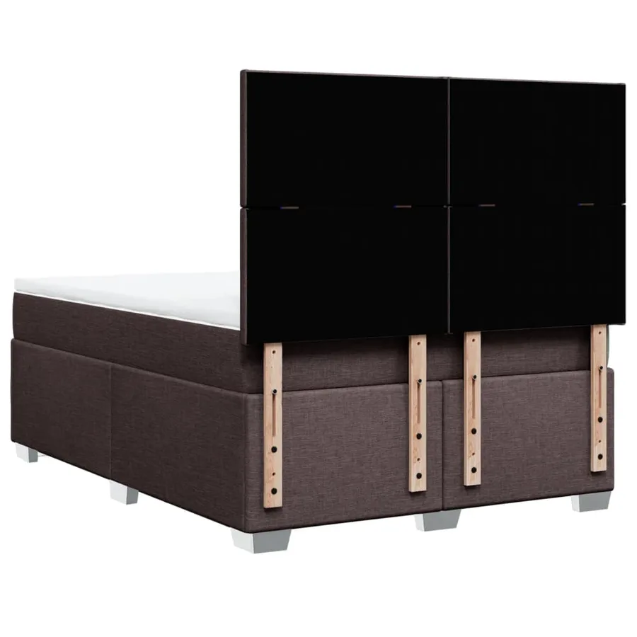 Sommier à lattes de lit avec matelas Marron foncé 160x200 cm - 10