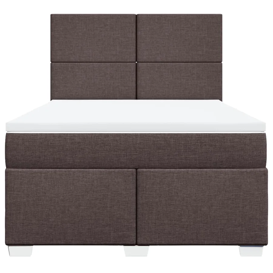 Sommier à lattes de lit avec matelas Marron foncé 160x200 cm - 4