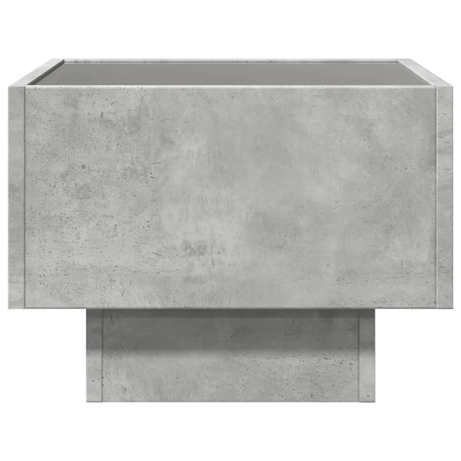 Table d'appoint et LED gris béton 40x40x30 cm bois d'ingénierie - 6