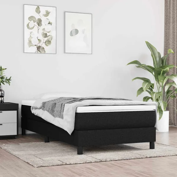 Matelas à ressorts ensachés pour enfants fermeté moyenne noir 80x160 cm tissu