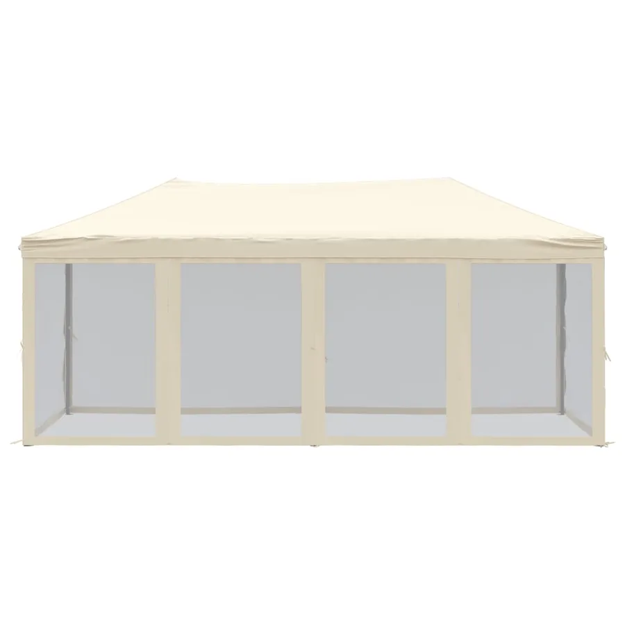 Folding party tent with sidewalls Cream 3x6 m - 3