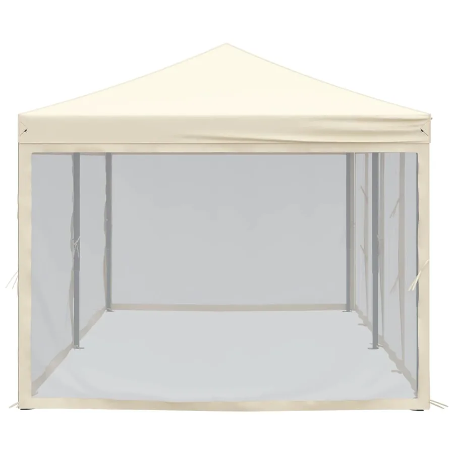 Tente de réception pliable avec parois Crème 3x6 m - 4