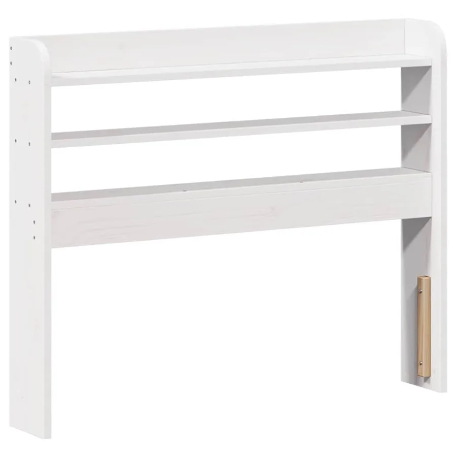 Cadre de lit avec tête de lit blanc 75x190cm bois de pin massif - 6