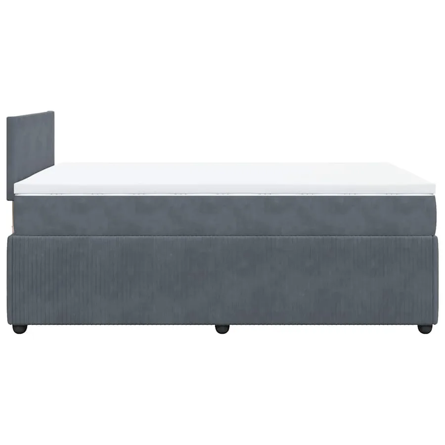 Sommier à lattes de lit et matelas Gris foncé 120x200cm Velours - 7