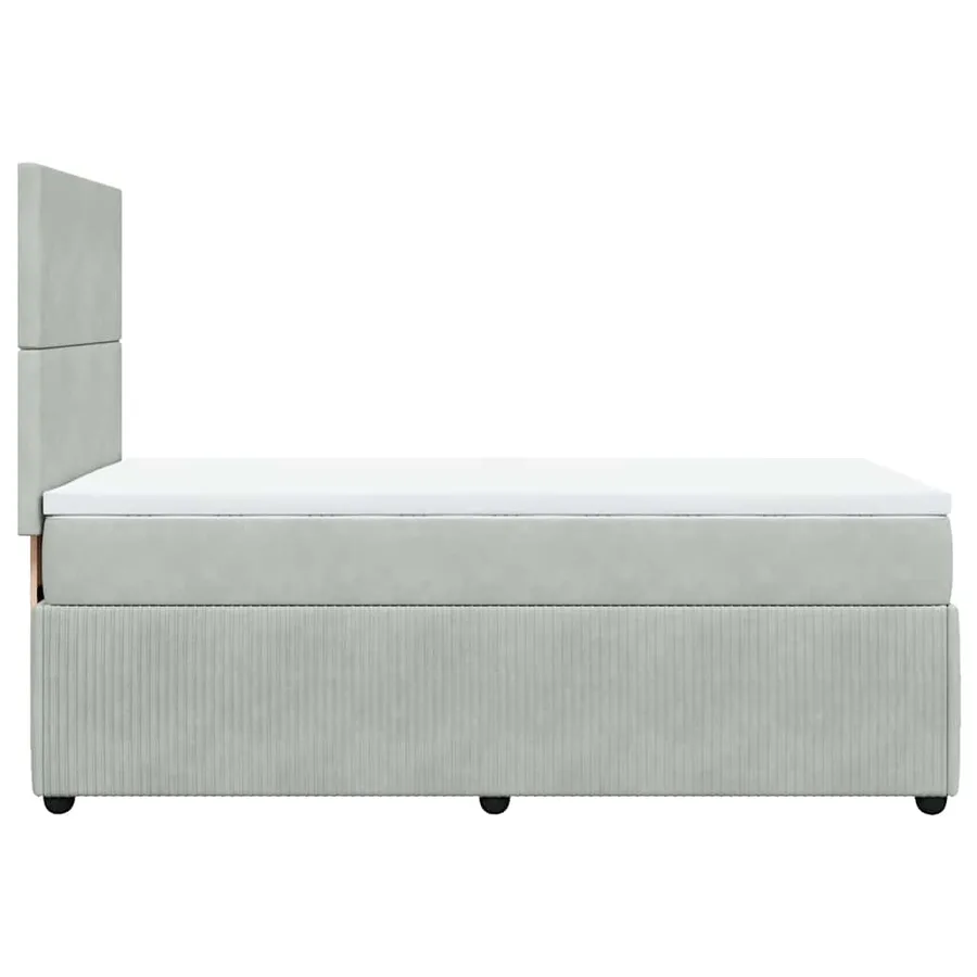 Sommier à lattes de lit et matelas Gris clair 90x200 cm Velours - 7