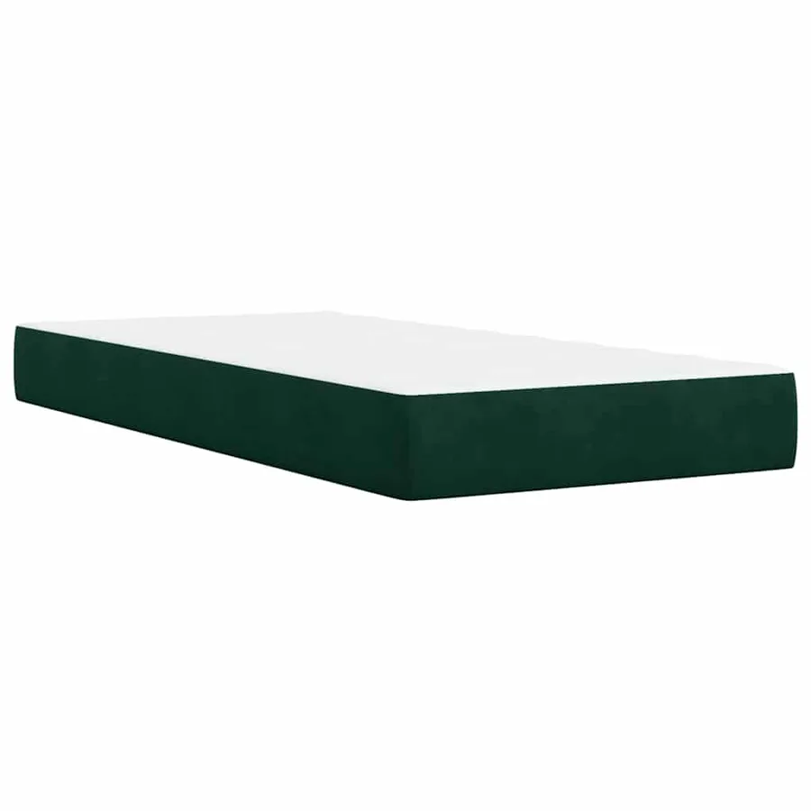 Sommier à lattes de lit avec matelas Vert foncé 90x190 cm - 11