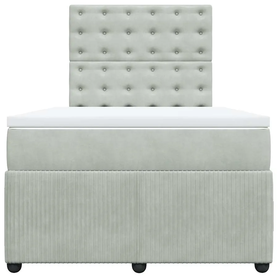 Sommier à lattes de lit et matelas Gris clair 120x200cm Velours - 6