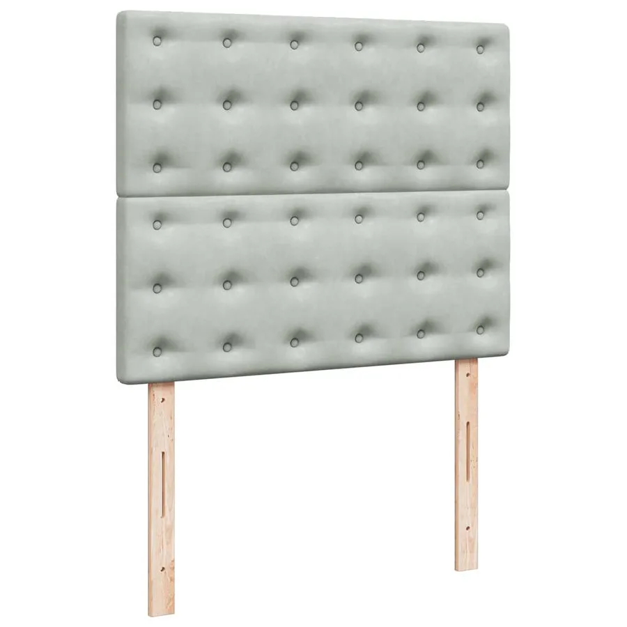 Sommier à lattes de lit et matelas Gris clair 120x200cm Velours - 9