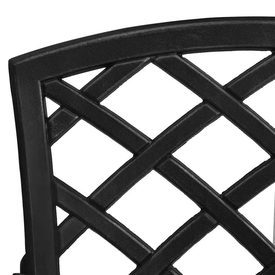 Ensemble de bistro 3 pcs Aluminium coulé Noir - 10