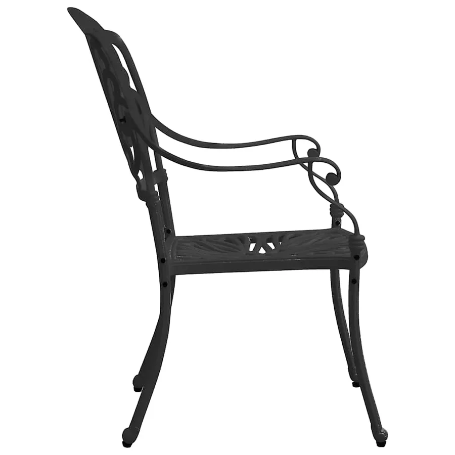 Ensemble de bistro 3 pcs Aluminium coulé Noir - 7