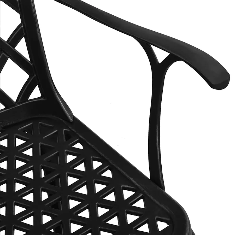 Ensemble de bistro 3 pcs Aluminium coulé Noir - 9