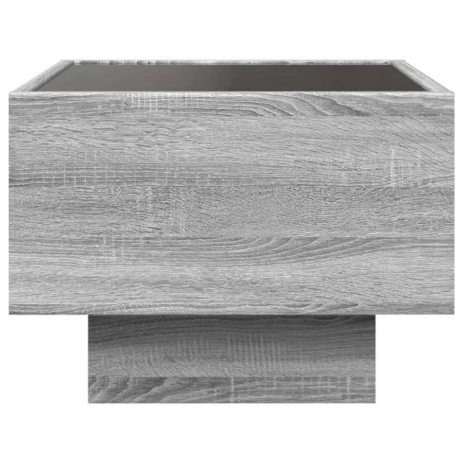 Table de chevet avec LED infini sonoma gris 40x40x30 cm - 7