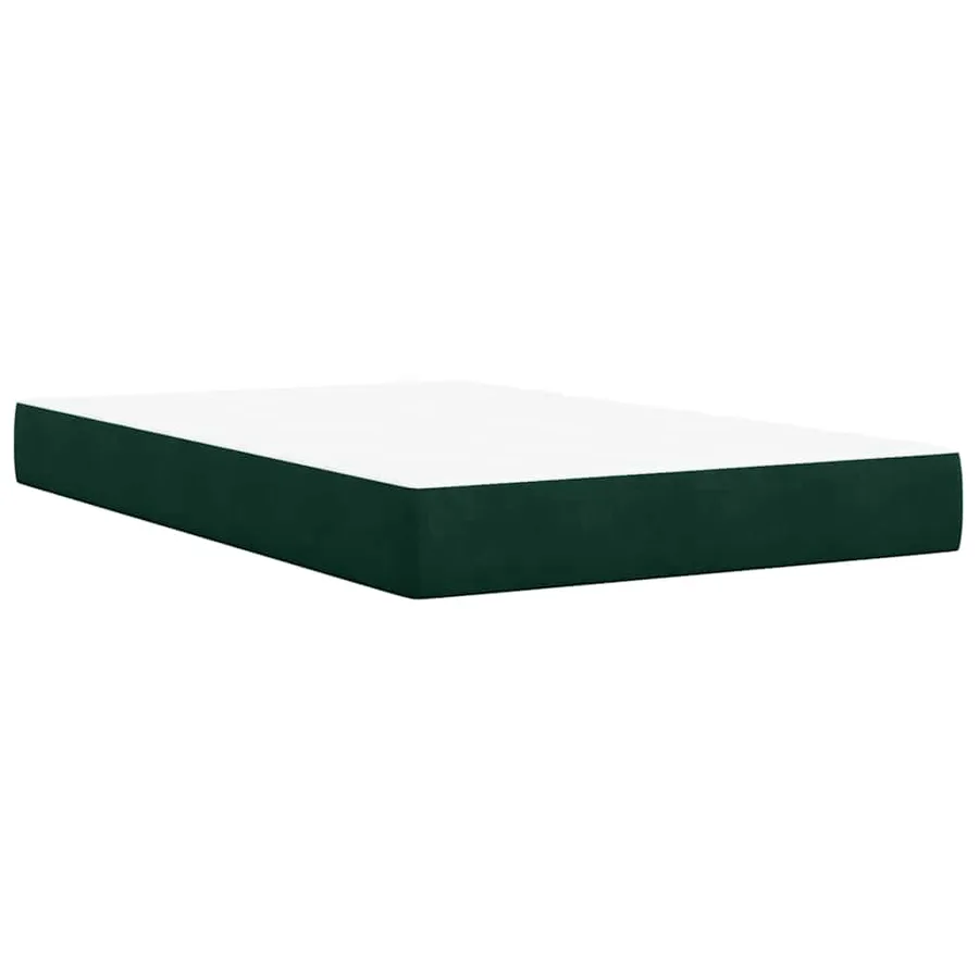 Sommier à lattes de lit avec matelas vert foncé 120x190 cm - 11