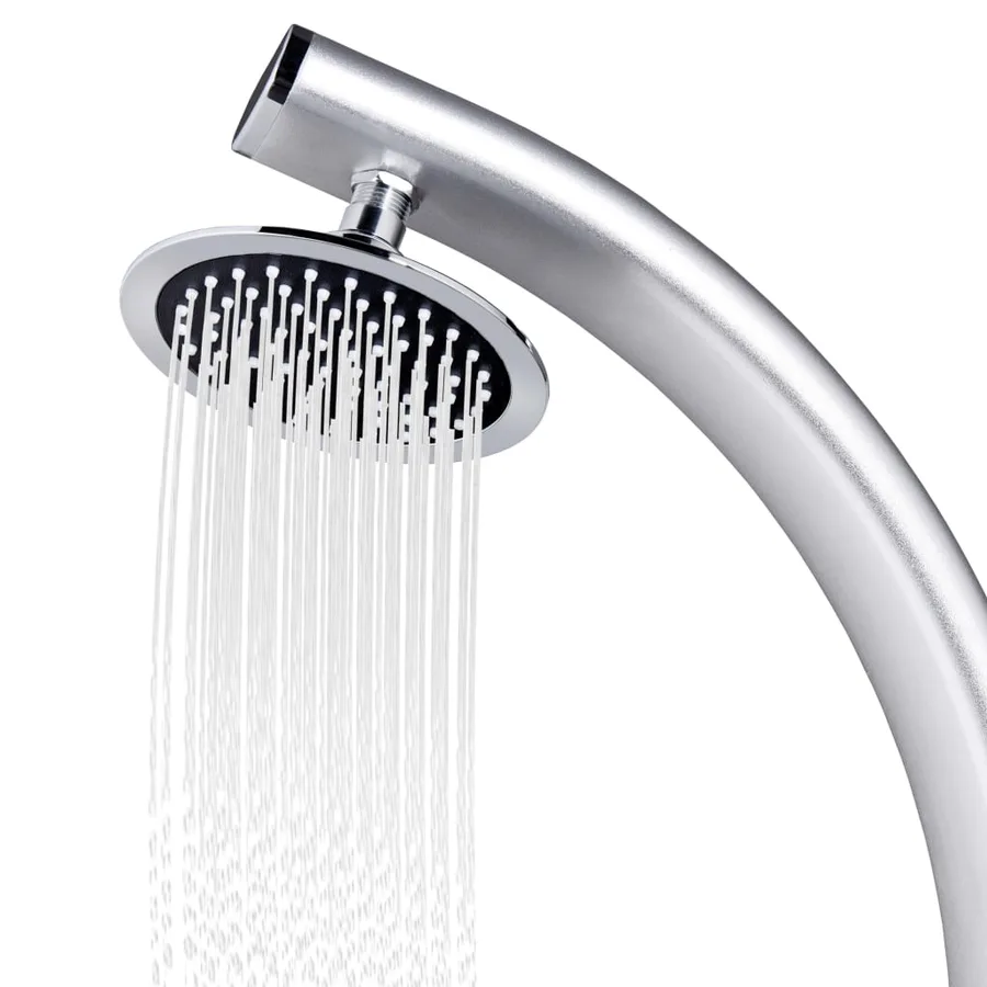 Douche de jardin avec base gris 220 cm Aluminium - 10