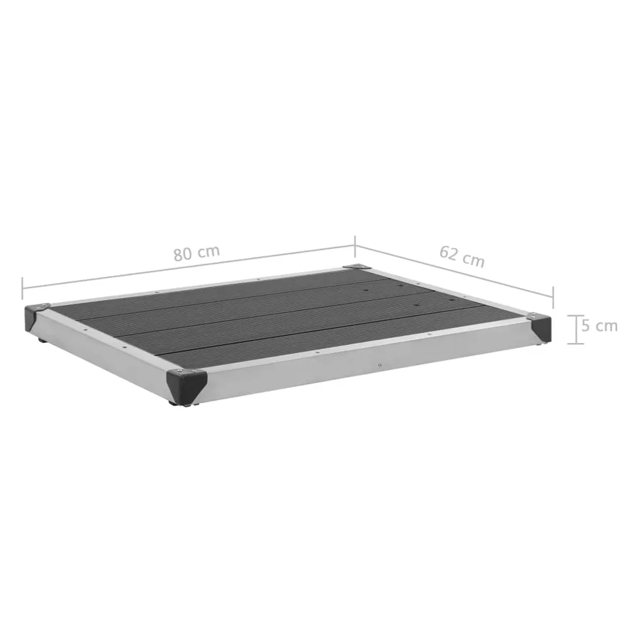 Douche de jardin avec base gris 220 cm Aluminium - 17