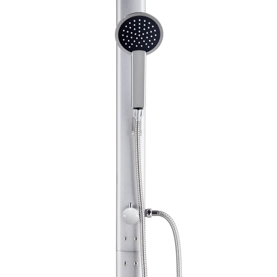 Douche de jardin avec base gris 220 cm Aluminium - 8