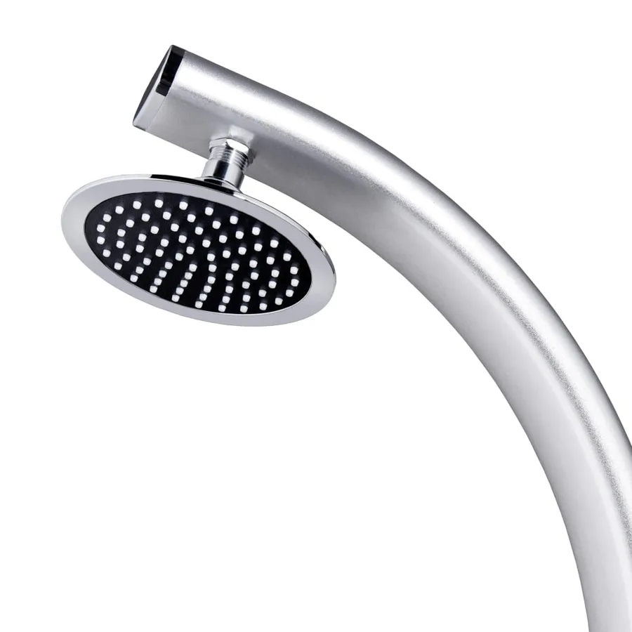 Douche de jardin avec base gris 220 cm Aluminium - 9