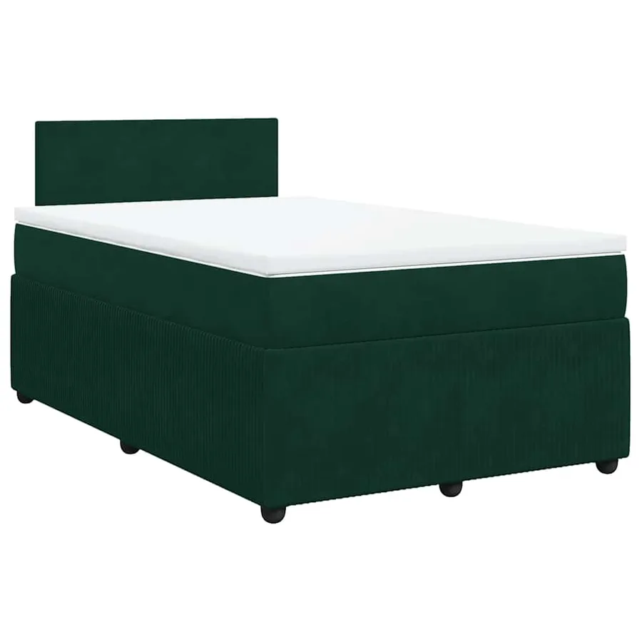 Sommier à lattes de lit et matelas Vert foncé 120x200cm Velours - 3