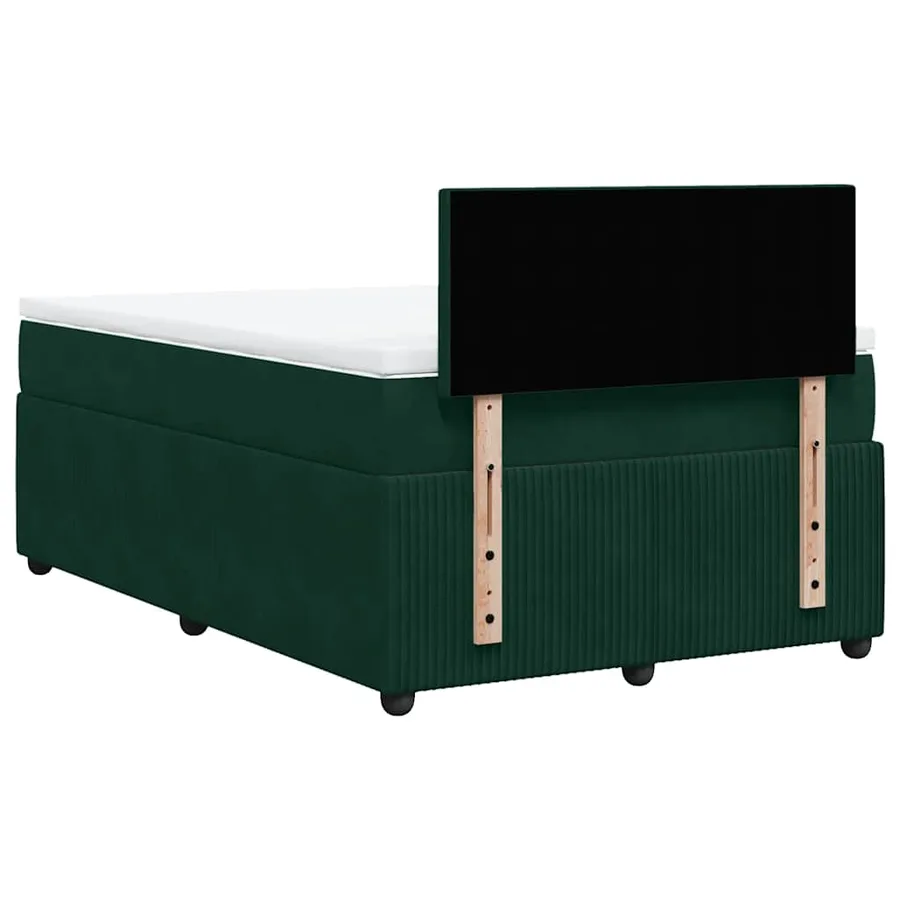Sommier à lattes de lit et matelas Vert foncé 120x200cm Velours - 8