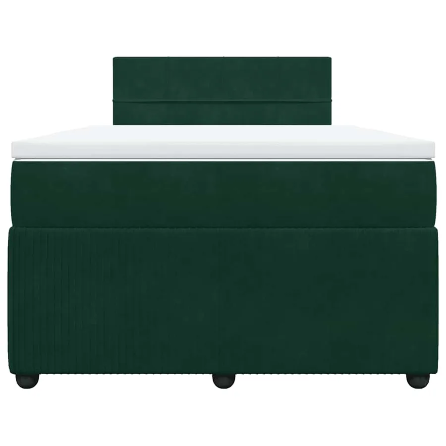 Sommier à lattes de lit et matelas Vert foncé 120x200cm Velours - 6