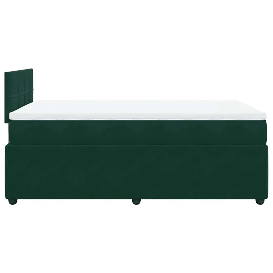 Sommier à lattes de lit et matelas Vert foncé 120x200cm Velours - 7