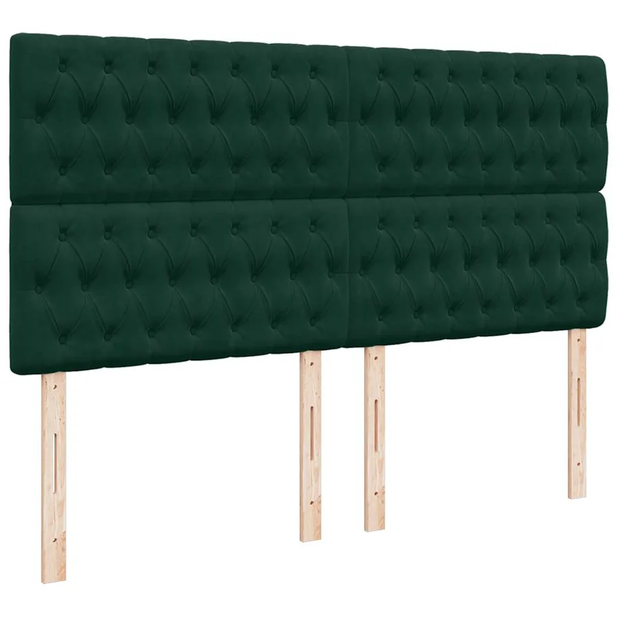 Sommier à lattes de lit et matelas Vert foncé 180x200cm Velours - 7