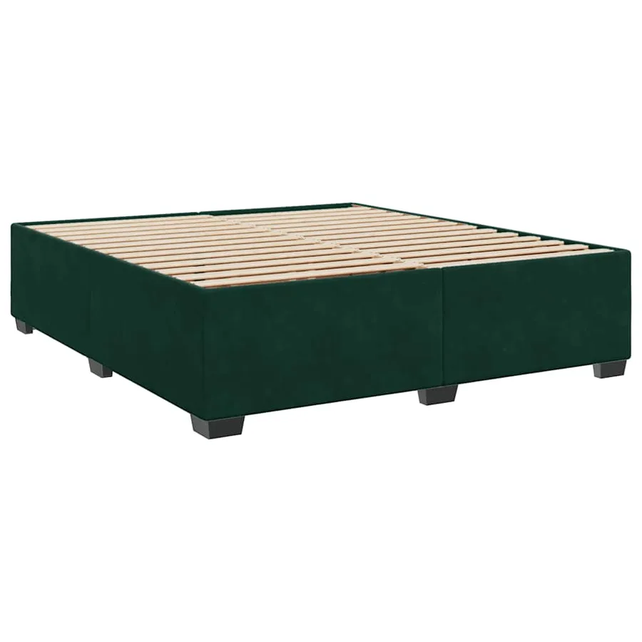 Sommier à lattes de lit et matelas Vert foncé 180x200cm Velours - 8