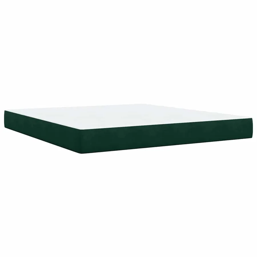 Sommier à lattes de lit et matelas Vert foncé 180x200cm Velours - 9
