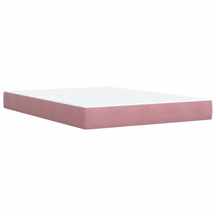 Sommier à lattes de lit avec matelas Rose 140x190 cm Velours - 7