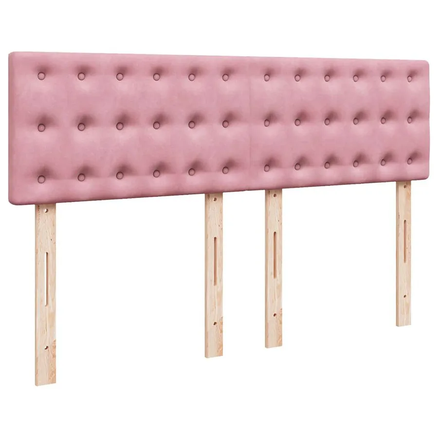 Sommier à lattes de lit avec matelas Rose 140x190 cm Velours - 12