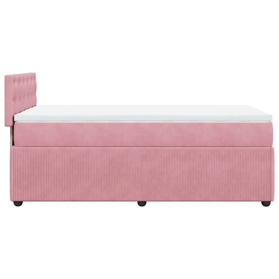 Sommier à lattes de lit avec matelas Rose 90x200 cm Velours - 7
