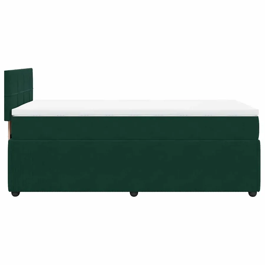 Sommier à lattes de lit avec matelas Vert foncé 90x190 cm - 7