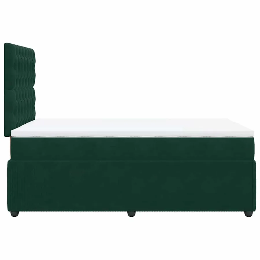 Sommier à lattes de lit et matelas Vert foncé 120x200cm Velours - 5